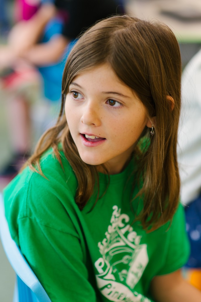 student in class paying attention to teacher