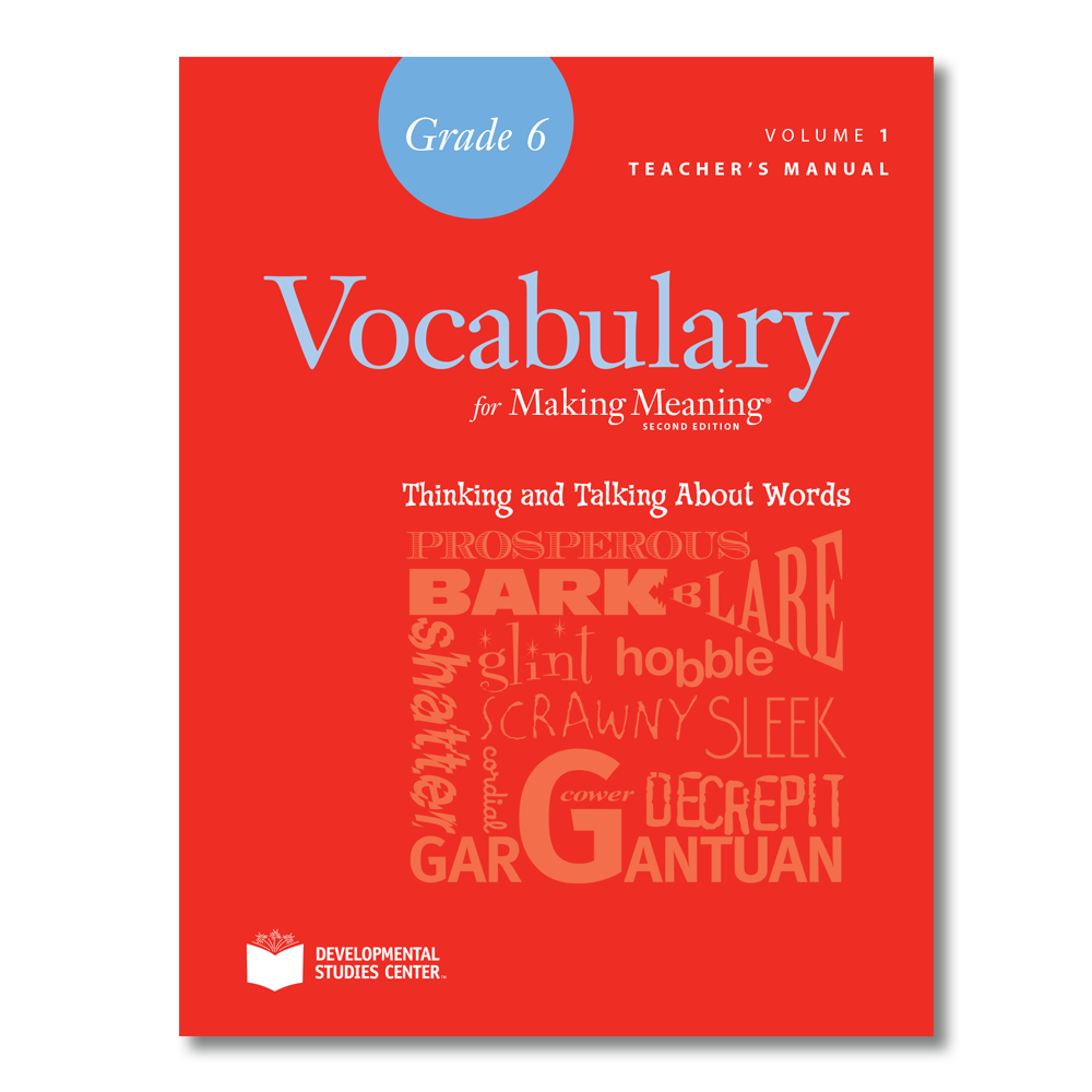 Making Meaning Vocabulary Teacher's Manual, vol. 1, Grade 6