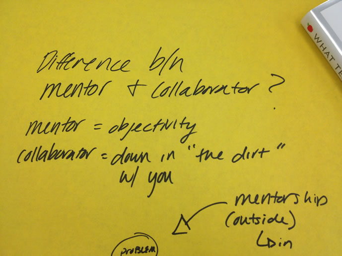 Difference between mentor and collaborator?