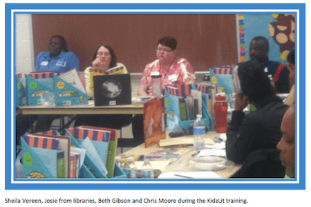 trainees at an AfterSchool KidzLit professional development training session