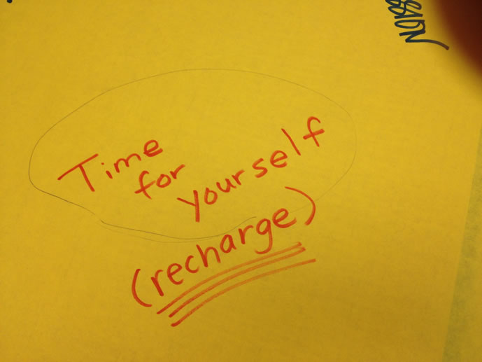 Time for yourself (recharge)